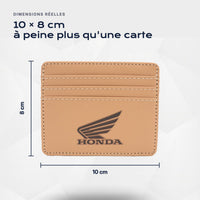 Porte-carte bancaire Honda Moto Atelier Guillot : 10 × 8 cm, à peine plus qu'une carte