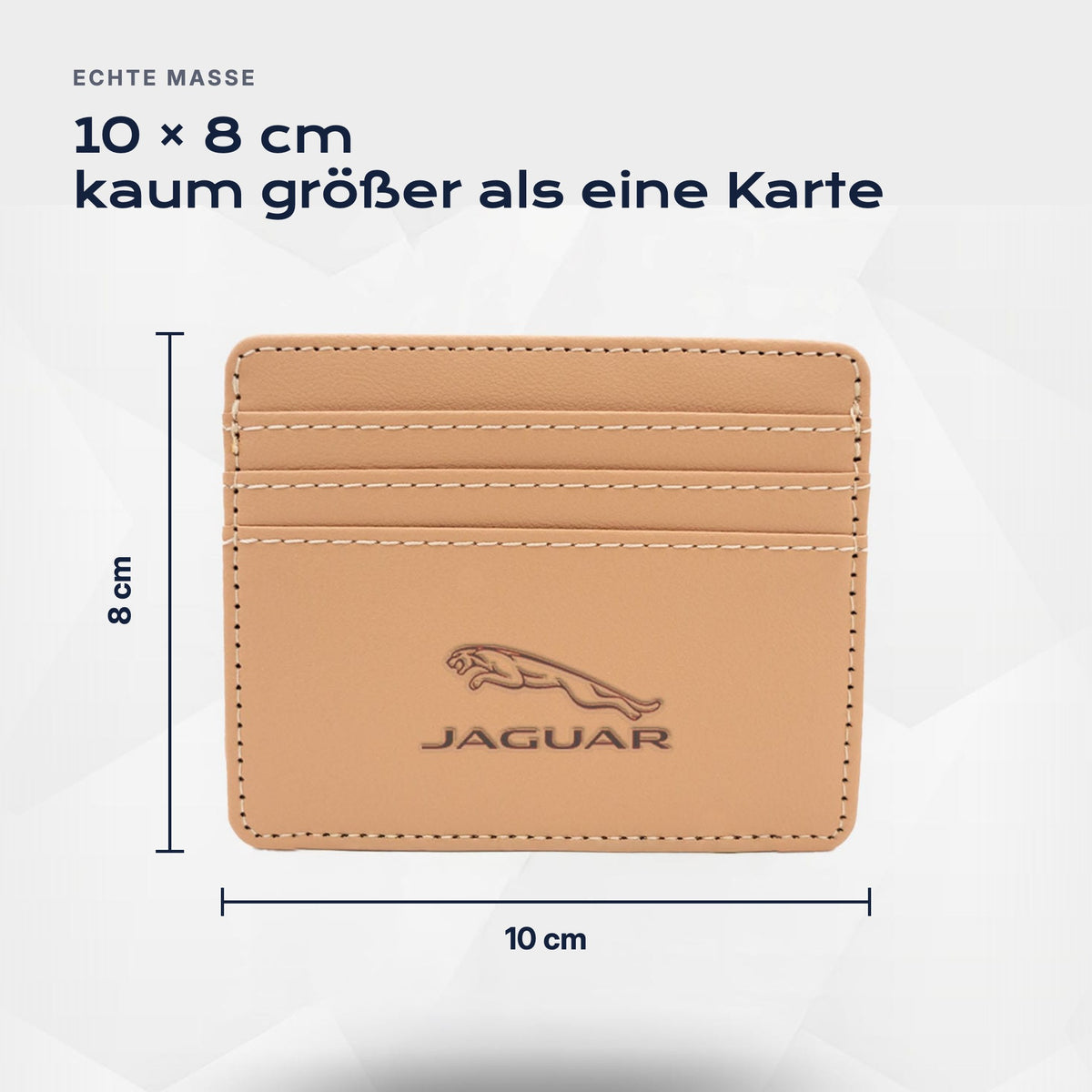 Kartenetui Jaguar von Atelier Guillot: 10 × 8 cm, kaum größer als eine Karte