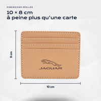 Porte-carte bancaire Jaguar Atelier Guillot : 10 × 8 cm, à peine plus qu'une carte