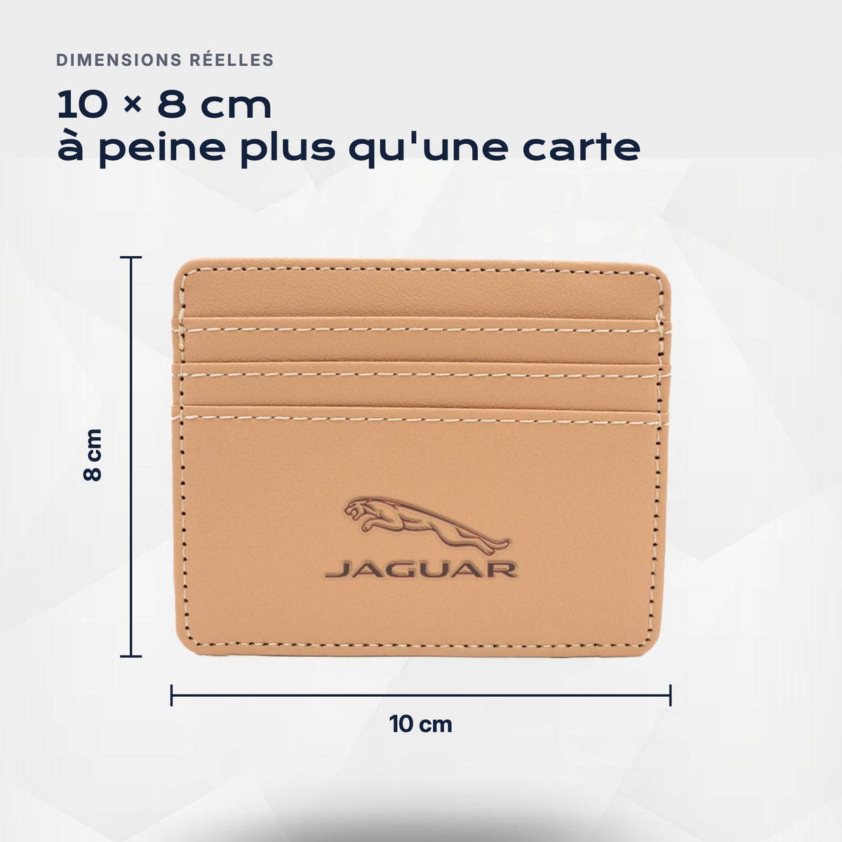 Porte-carte bancaire Jaguar Atelier Guillot : 10 × 8 cm, à peine plus qu'une carte