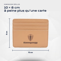 Porte-carte bancaire Koenigsegg Atelier Guillot : 10 × 8 cm, à peine plus qu'une carte