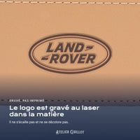 Logo Land Rover gravé au laser dans le simili cuir