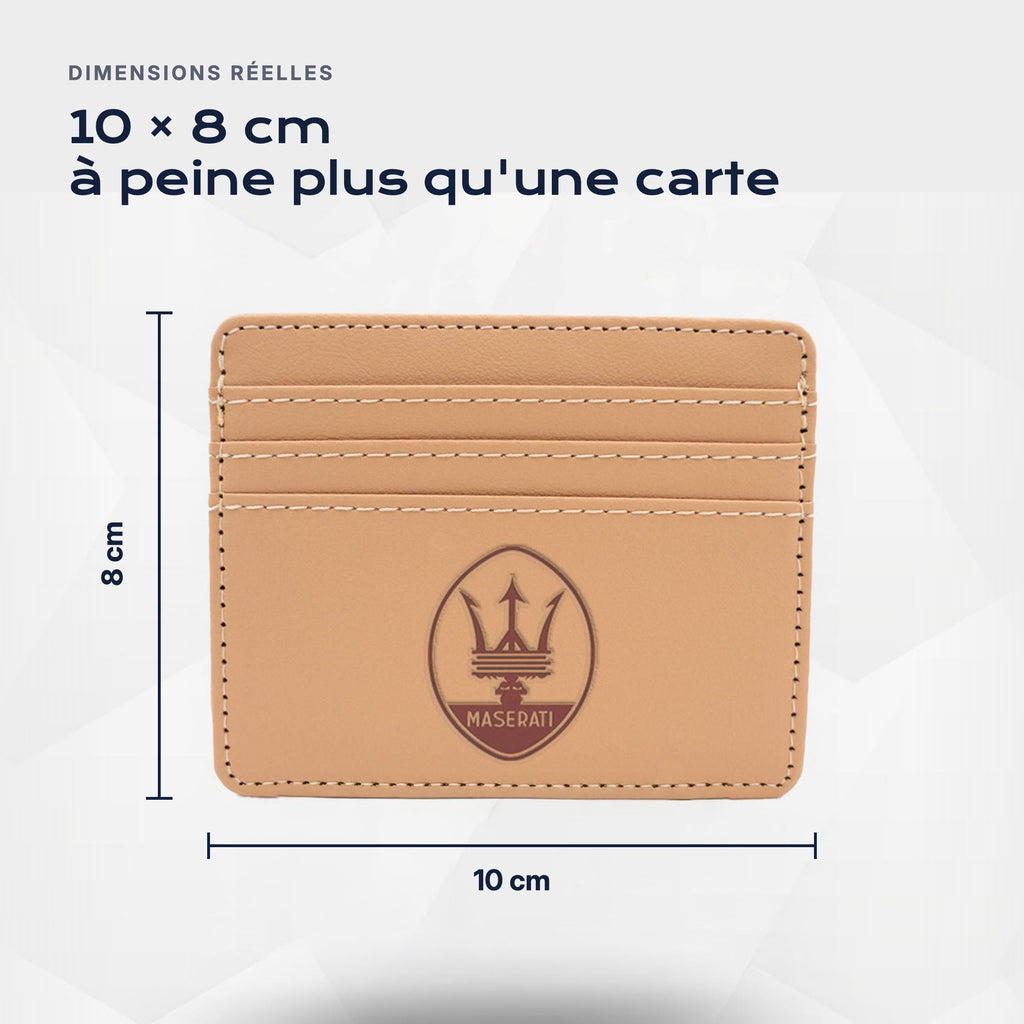 Porte-carte bancaire Maserati Atelier Guillot : 10 × 8 cm, à peine plus qu'une carte