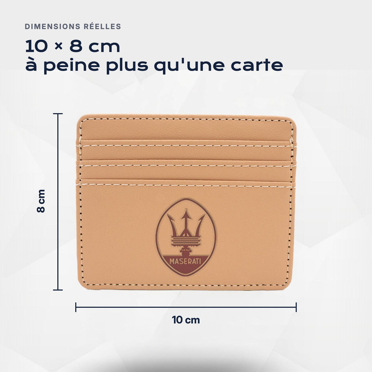 Porte-carte bancaire Maserati Atelier Guillot : 10 × 8 cm, à peine plus qu'une carte