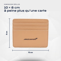 Porte-carte bancaire McLaren Atelier Guillot : 10 × 8 cm, à peine plus qu'une carte