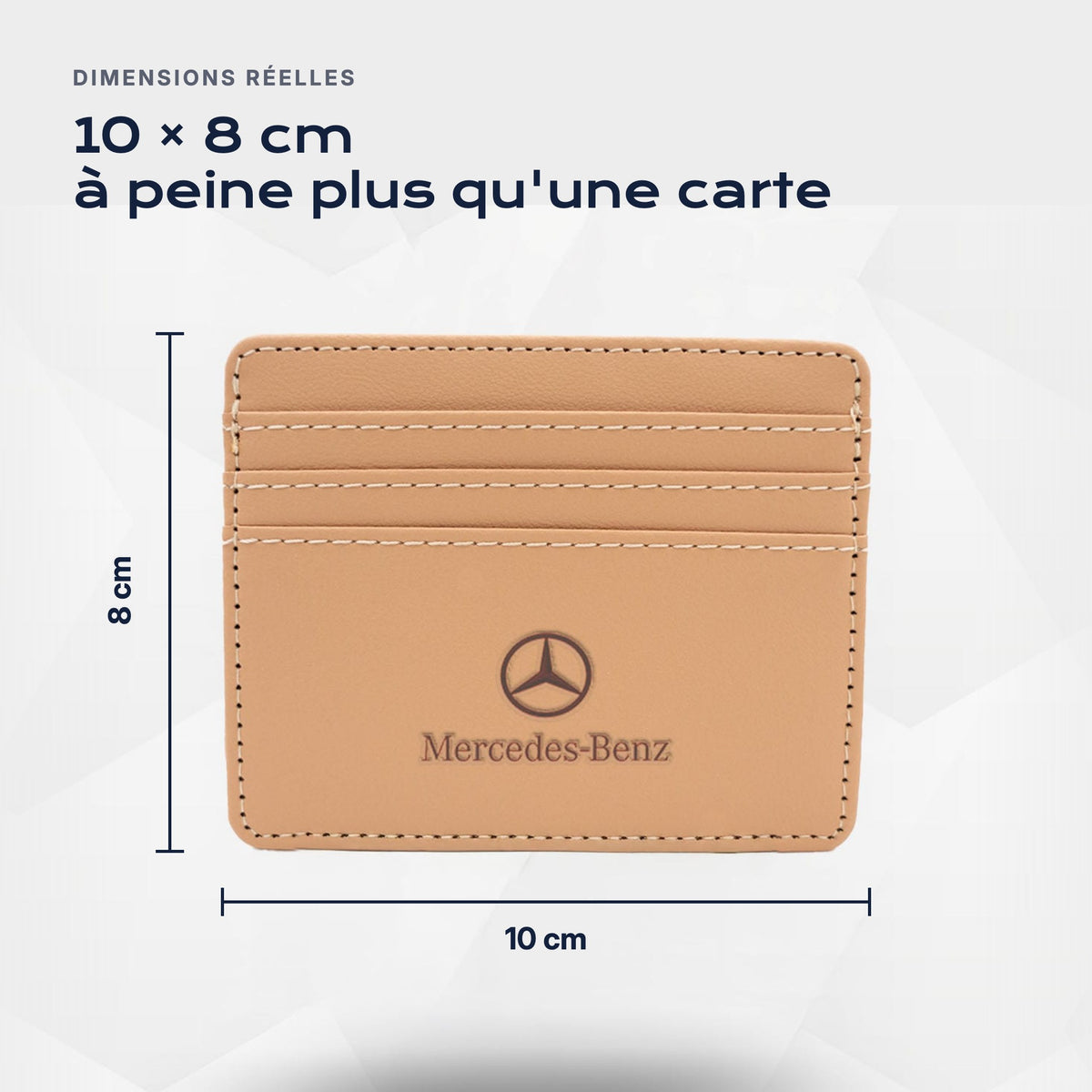 Porte-carte bancaire Mercedes-Benz Atelier Guillot : 10 × 8 cm, à peine plus qu'une carte