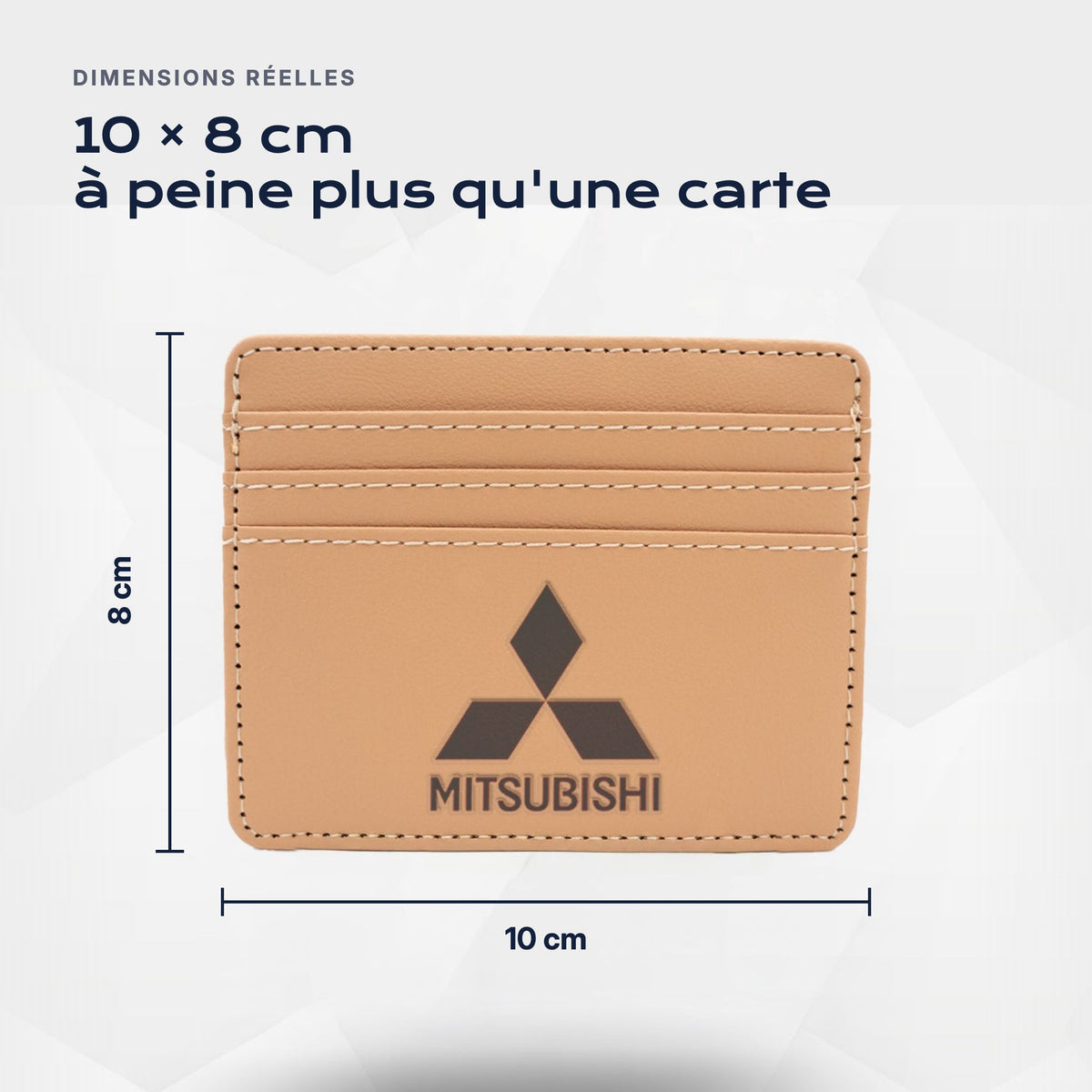 Porte-carte bancaire Mitsubishi Atelier Guillot : 10 × 8 cm, à peine plus qu'une carte
