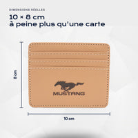 Porte-carte bancaire Mustang Atelier Guillot : 10 × 8 cm, à peine plus qu'une carte