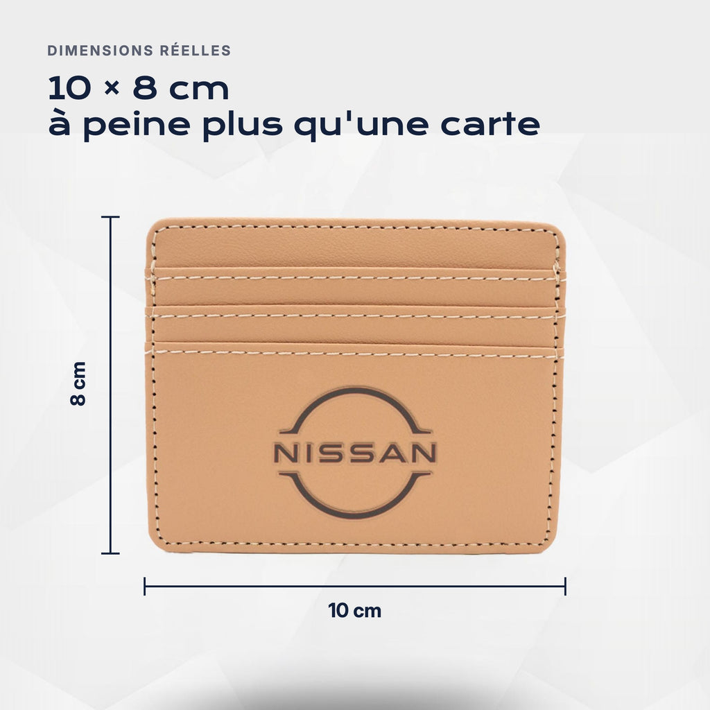 Porte-carte bancaire Nissan Atelier Guillot : 10 × 8 cm, à peine plus qu'une carte