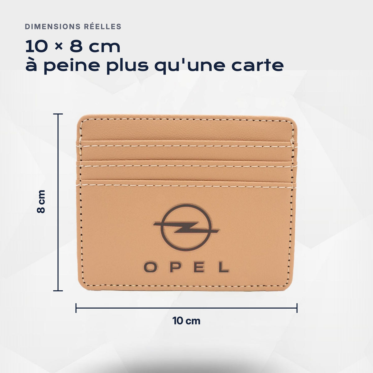 Porte-carte bancaire Opel Atelier Guillot : 10 × 8 cm, à peine plus qu'une carte