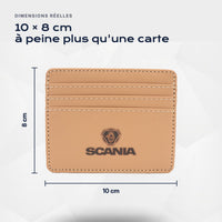 Porte-carte bancaire Scania Atelier Guillot : 10 × 8 cm, à peine plus qu'une carte