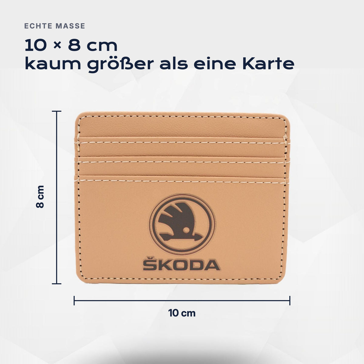 Kartenetui Skoda von Atelier Guillot: 10 × 8 cm, kaum größer als eine Karte