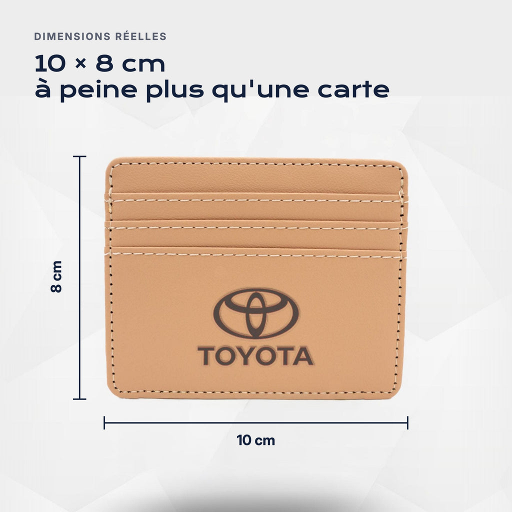 Porte-carte bancaire Toyota Atelier Guillot : 10 × 8 cm, à peine plus qu'une carte