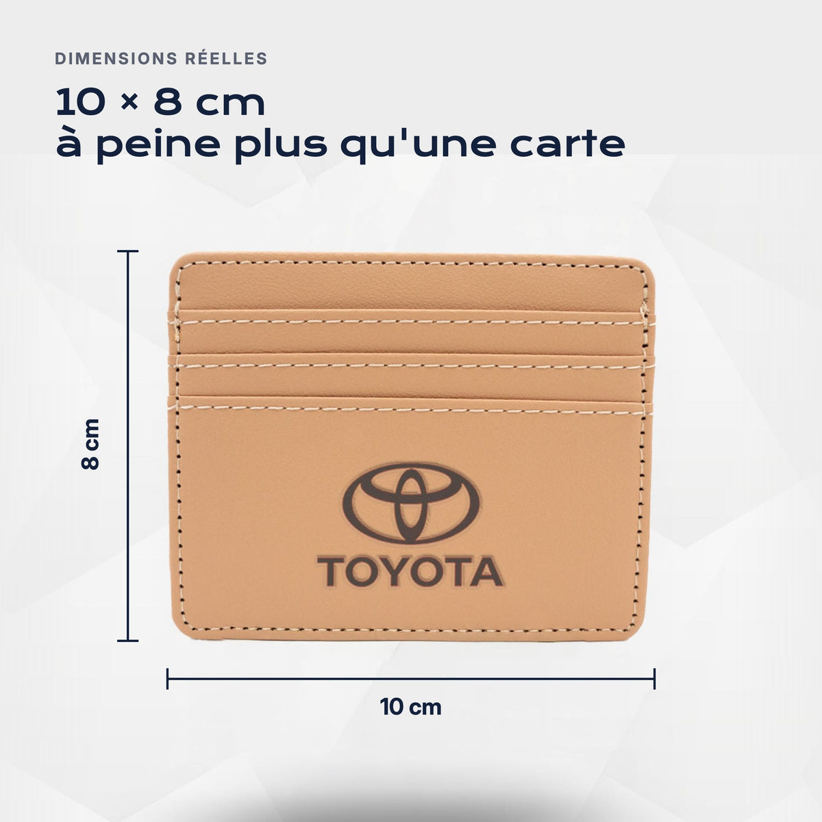 Porte-carte bancaire Toyota Atelier Guillot : 10 × 8 cm, à peine plus qu'une carte