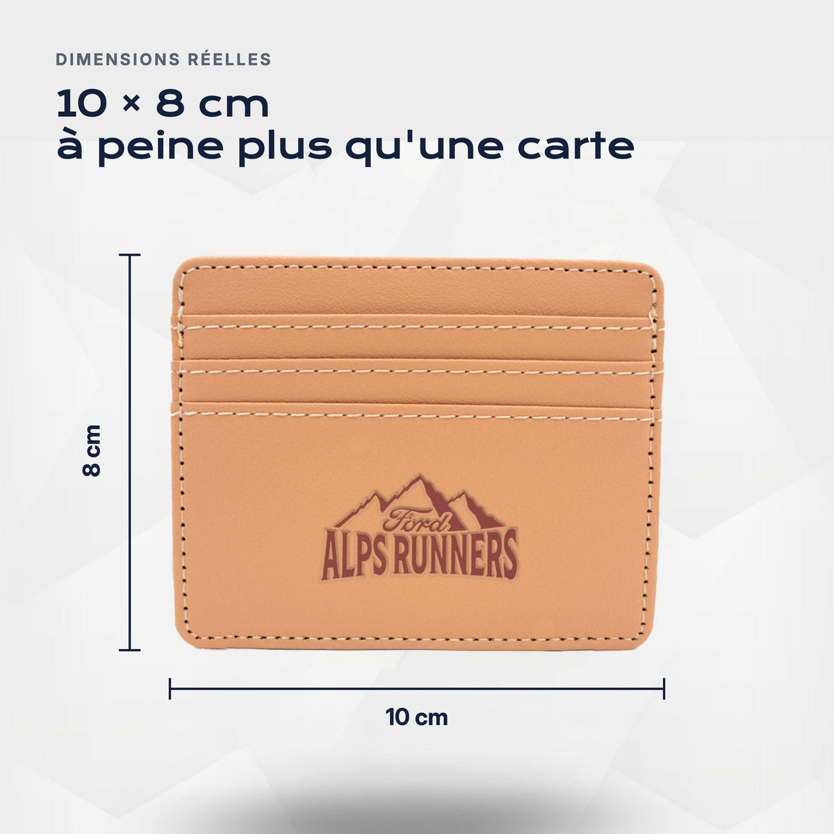 Porte-carte bancaire X Ford Alps Runners Atelier Guillot : 10 × 8 cm, à peine plus qu'une carte