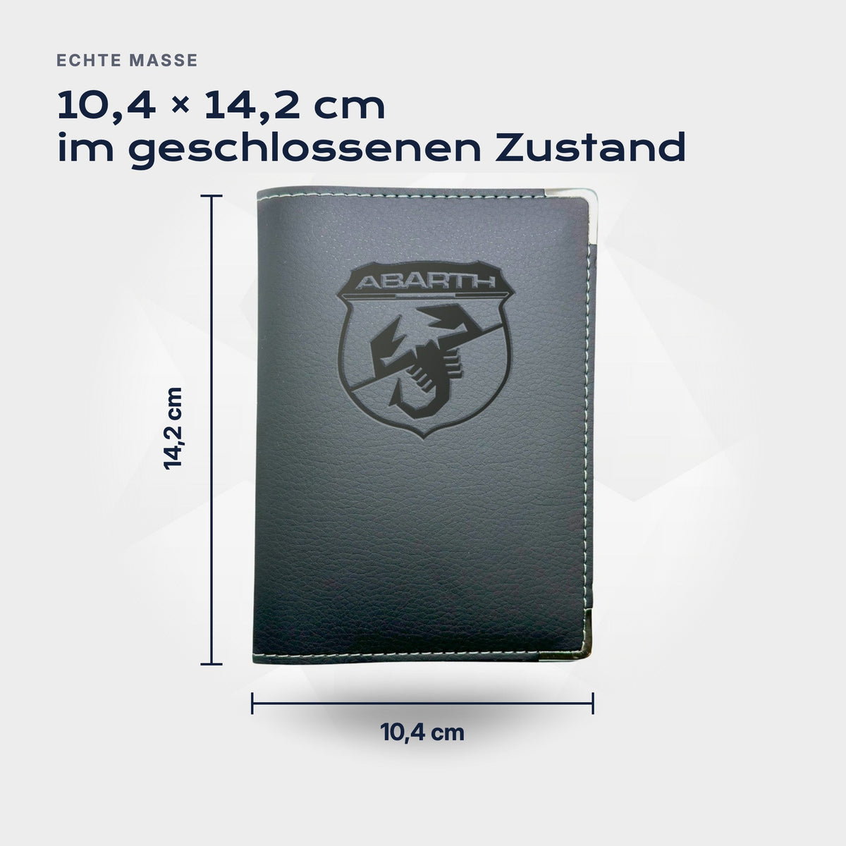 Fahrzeugscheinhülle Abarth von Atelier Guillot: 10,4 × 14,2 cm im geschlossenen Zustand