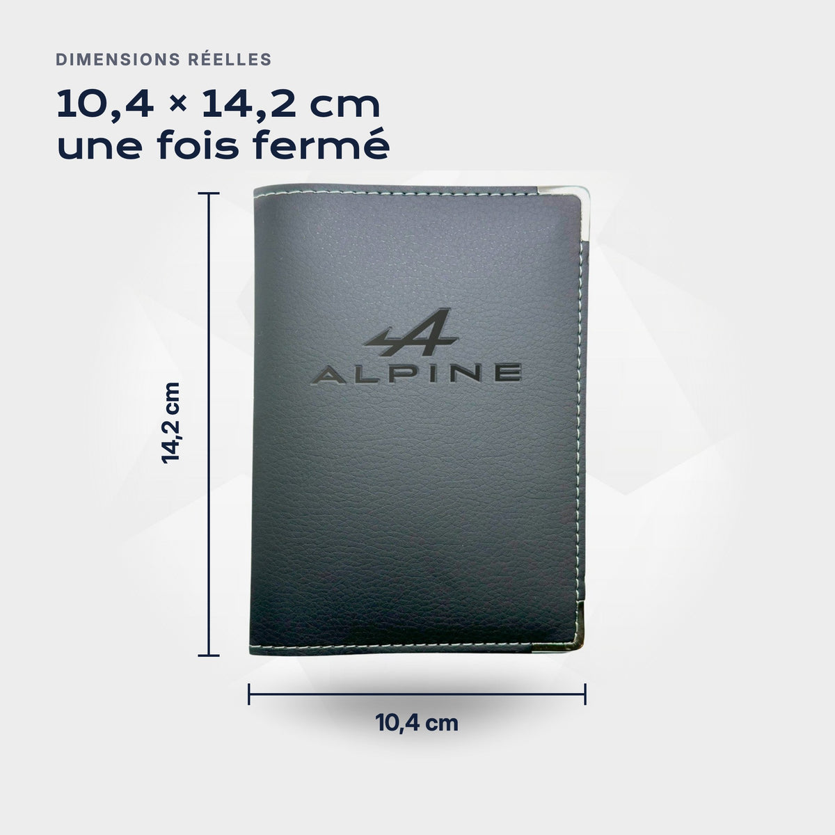 Porte-carte grise Alpine Atelier Guillot : 10,4 × 14,2 cm une fois fermé