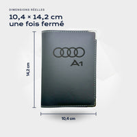 Porte-carte grise Audi A1 Atelier Guillot : 10,4 × 14,2 cm une fois fermé
