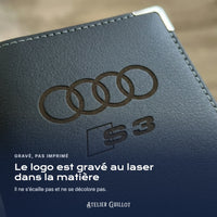 Logo Audi S3 gravé au laser dans le simili cuir