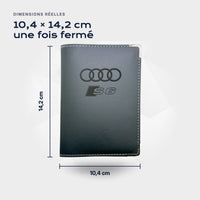 Porte-carte grise Audi S6 Atelier Guillot : 10,4 × 14,2 cm une fois fermé