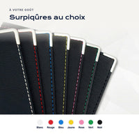 Surpiqûres au choix : blanc, rouge, bleu, jaune, rose, vert, noir