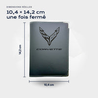 Porte-carte grise Corvette Atelier Guillot : 10,4 × 14,2 cm une fois fermé