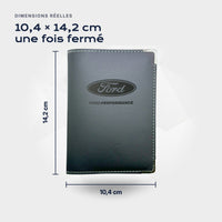 Porte-carte grise Ford Performance Atelier Guillot : 10,4 × 14,2 cm une fois fermé