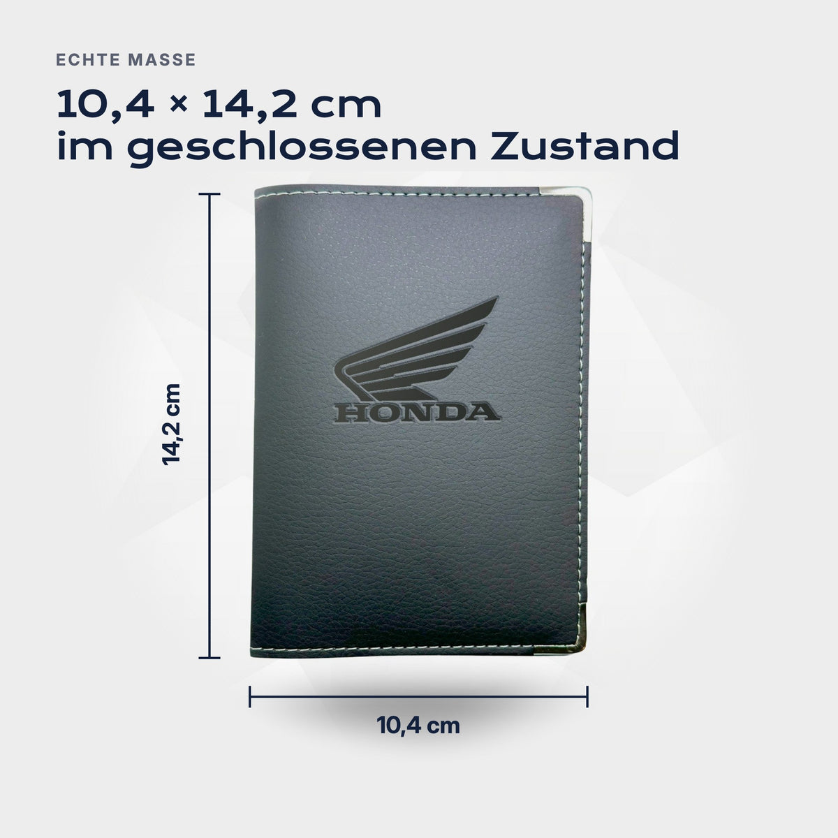 Fahrzeugscheinhülle Honda Moto von Atelier Guillot: 10,4 × 14,2 cm im geschlossenen Zustand