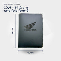 Porte-carte grise Honda Moto Atelier Guillot : 10,4 × 14,2 cm une fois fermé
