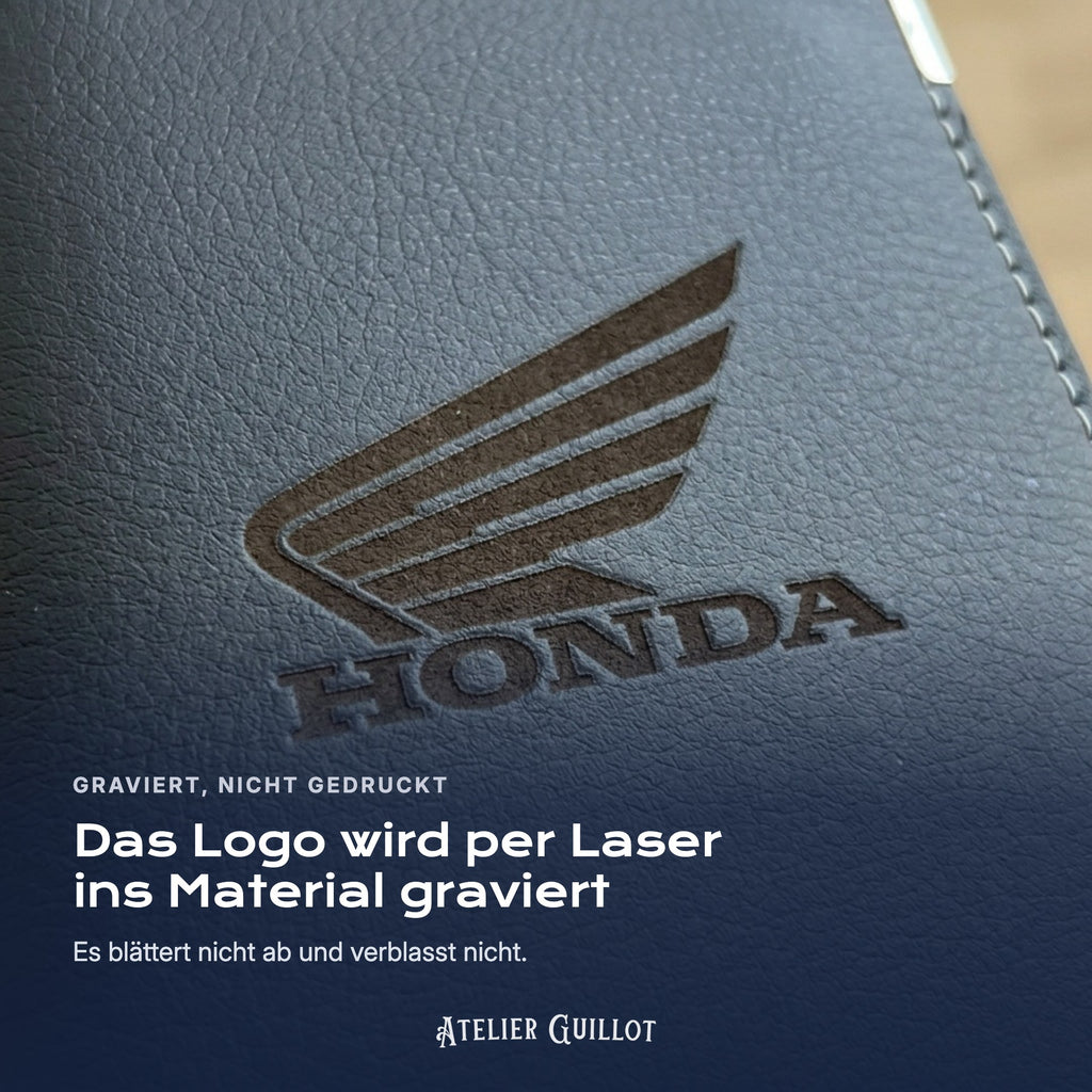 Logo Honda Moto, per Laser in Kunstleder graviert