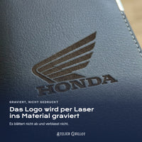 Logo Honda Moto, per Laser in Kunstleder graviert