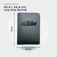 Porte-carte grise KTM Atelier Guillot : 10,4 × 14,2 cm une fois fermé