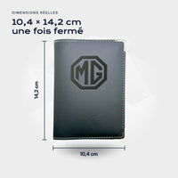 Porte-carte grise MG Atelier Guillot : 10,4 × 14,2 cm une fois fermé