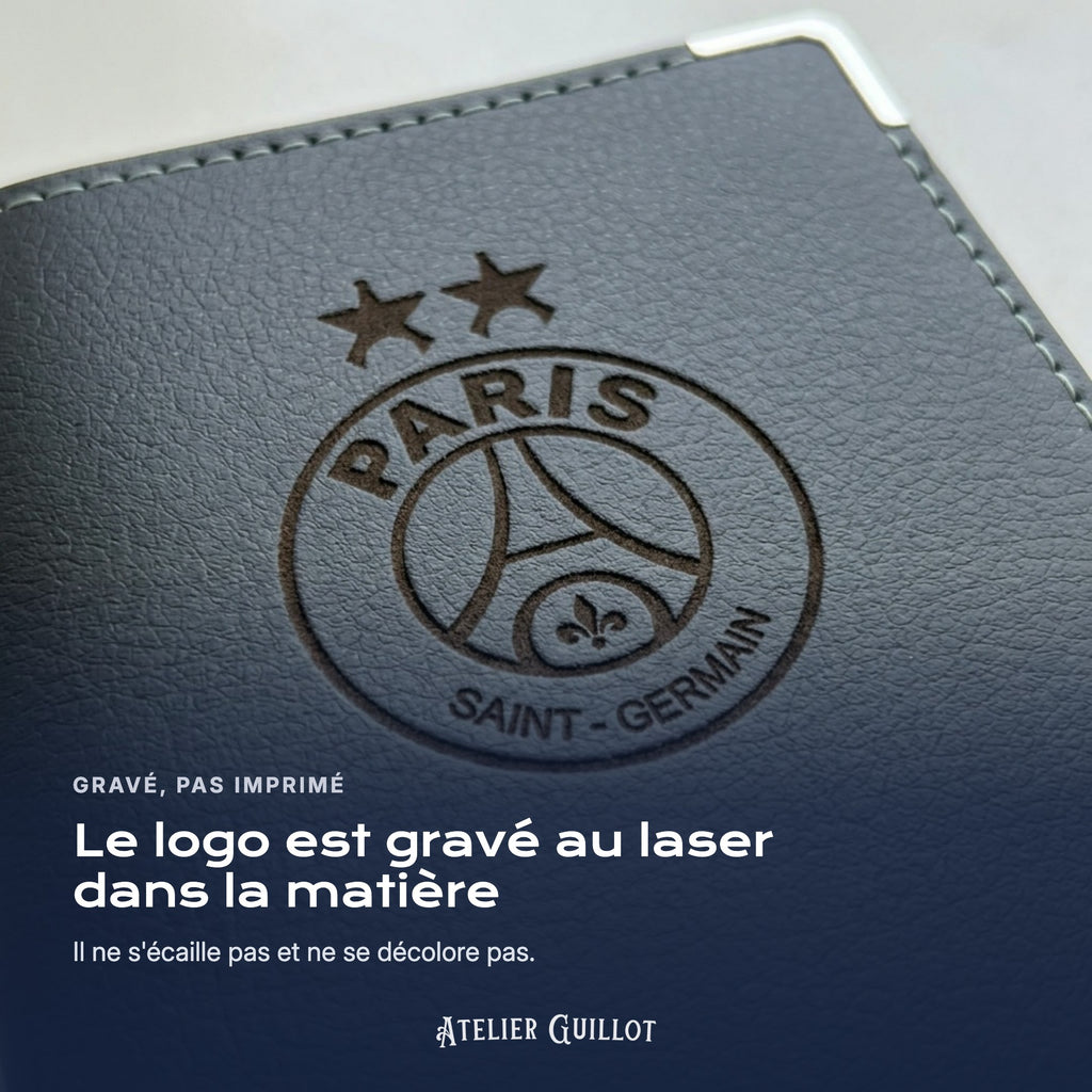 Logo PSG 2 Étoiles gravé au laser dans le simili cuir