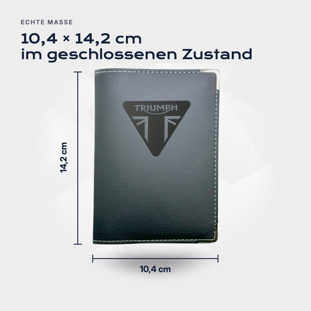 Fahrzeugscheinhülle Triumph von Atelier Guillot: 10,4 × 14,2 cm im geschlossenen Zustand