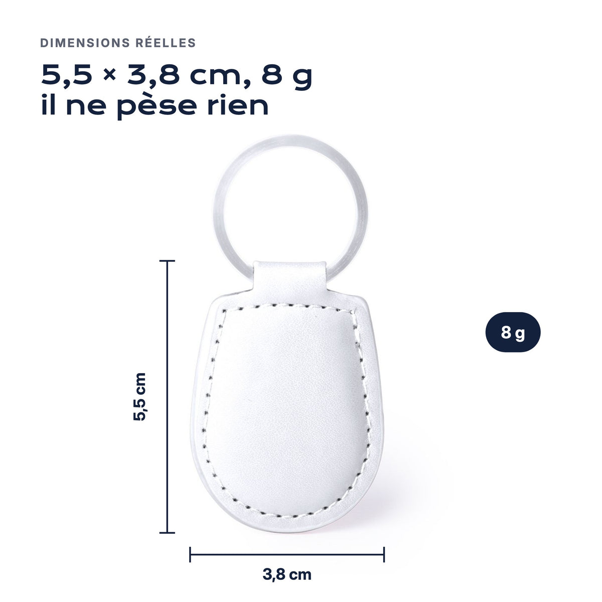 Porte-clés Atelier Guillot : 5,5 × 3,8 cm, 8 g