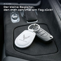 Gravierter Schlüsselanhänger Corvette an einem Schlüssel