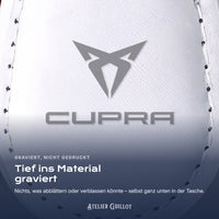 Logo Cupra, per Laser in Kunstleder graviert