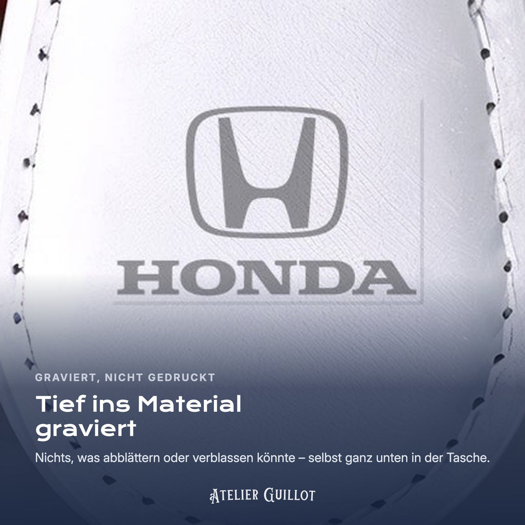 Logo Honda, per Laser in Kunstleder graviert