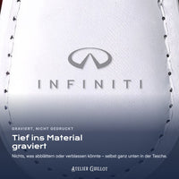 Logo Infiniti, per Laser in Kunstleder graviert