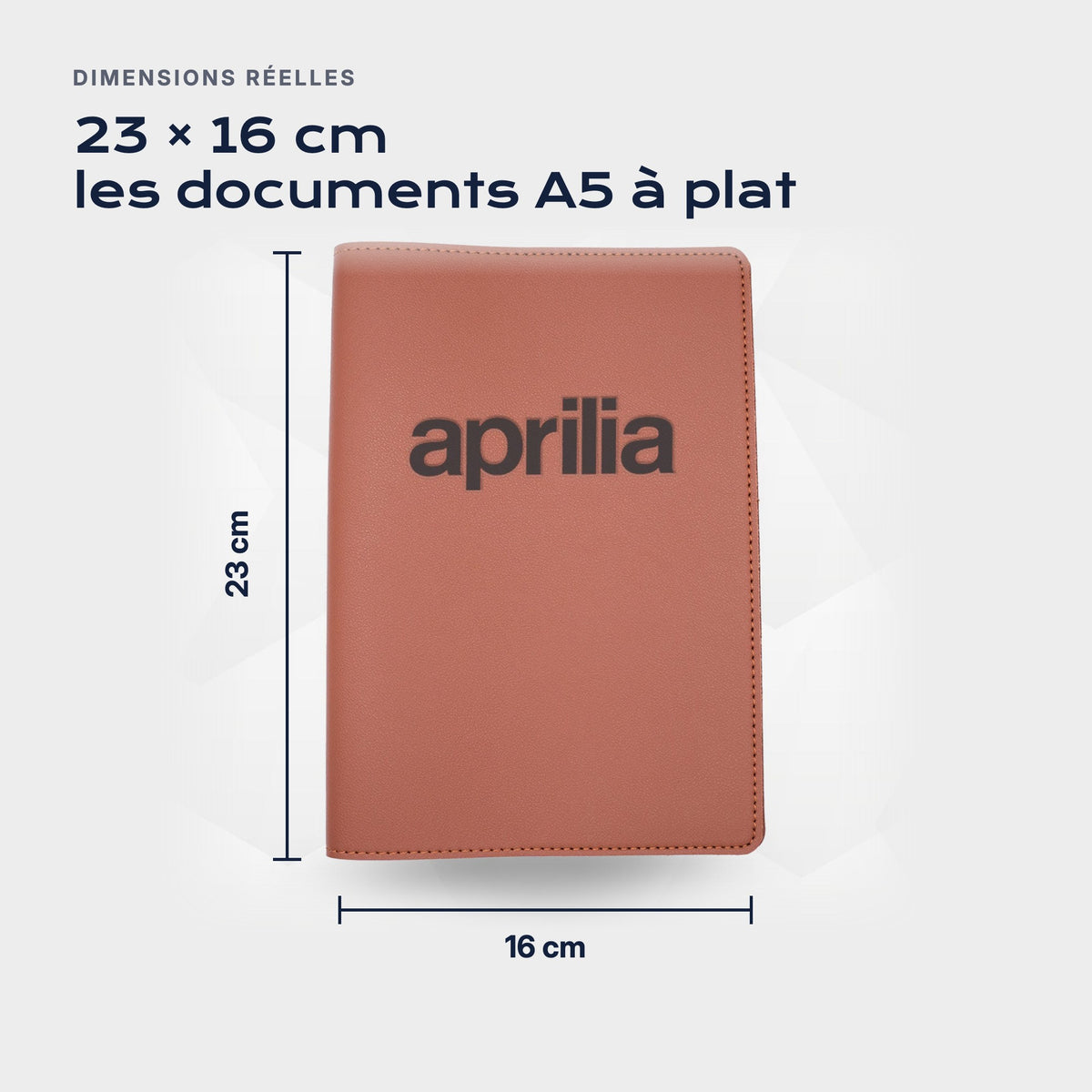 Porte-documents APRILIA Atelier Guillot : 23 × 16 cm, les documents A5 à plat