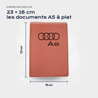 Porte-documents Audi A6 Atelier Guillot : 23 × 16 cm, les documents A5 à plat