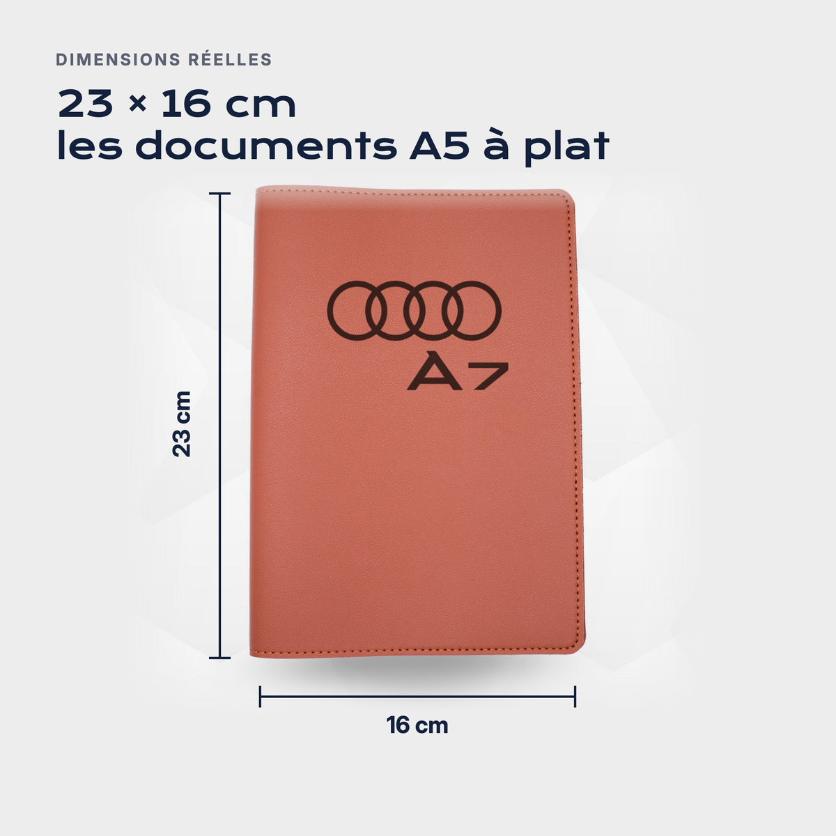 Porte-documents Audi A7 Atelier Guillot : 23 × 16 cm, les documents A5 à plat