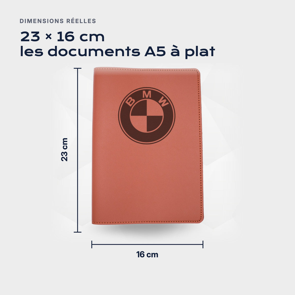 Porte-documents BMW Atelier Guillot : 23 × 16 cm, les documents A5 à plat