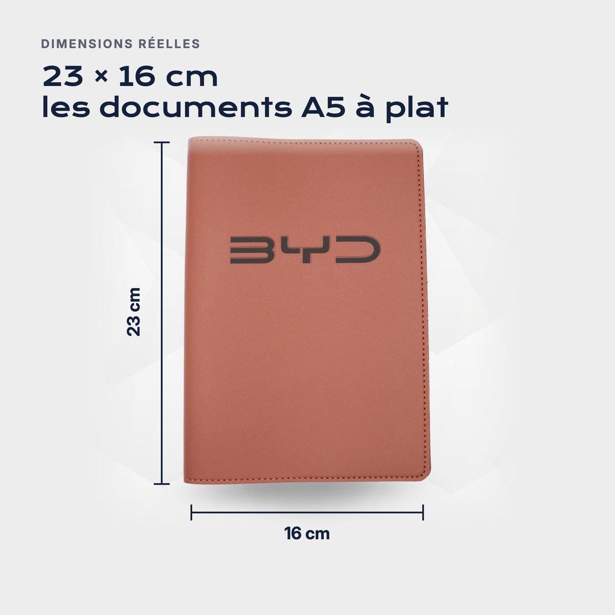 Porte-documents BYD Atelier Guillot : 23 × 16 cm, les documents A5 à plat