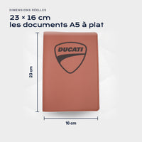Porte-documents DUCATI Atelier Guillot : 23 × 16 cm, les documents A5 à plat