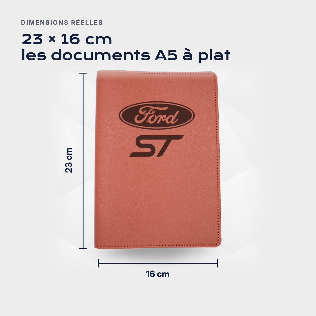 Porte-documents Ford ST Atelier Guillot : 23 × 16 cm, les documents A5 à plat