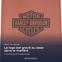 Logo HARLEY-DAVIDSON gravé au laser dans le simili cuir