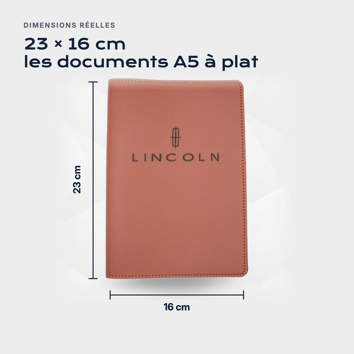 Porte-documents LINCOLN Atelier Guillot : 23 × 16 cm, les documents A5 à plat