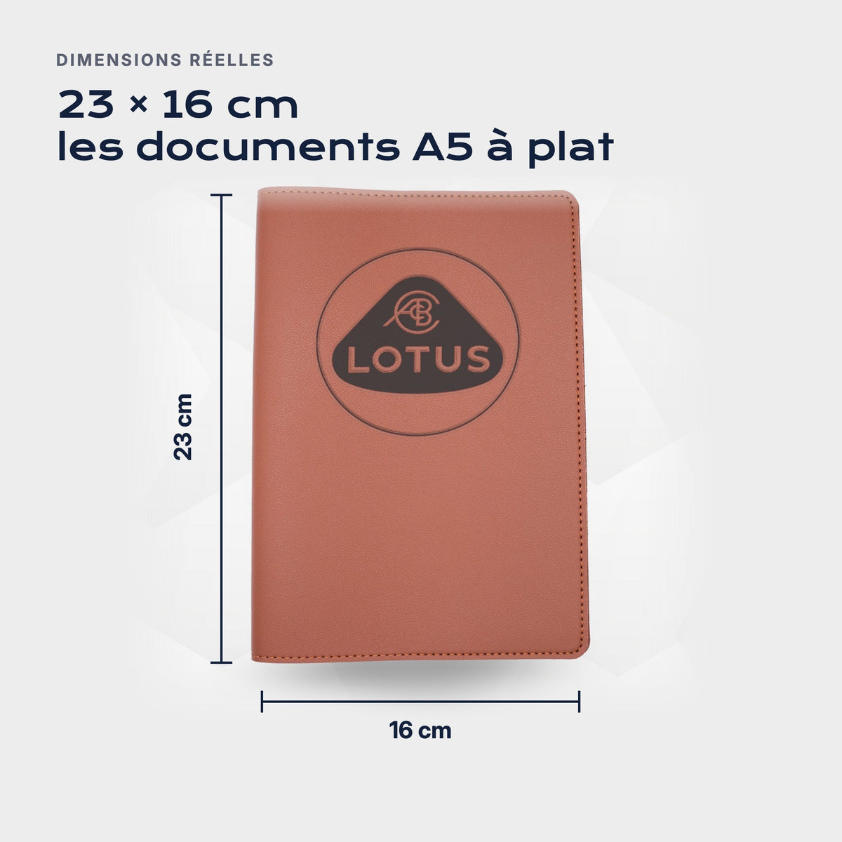 Porte-documents LOTUS Atelier Guillot : 23 × 16 cm, les documents A5 à plat